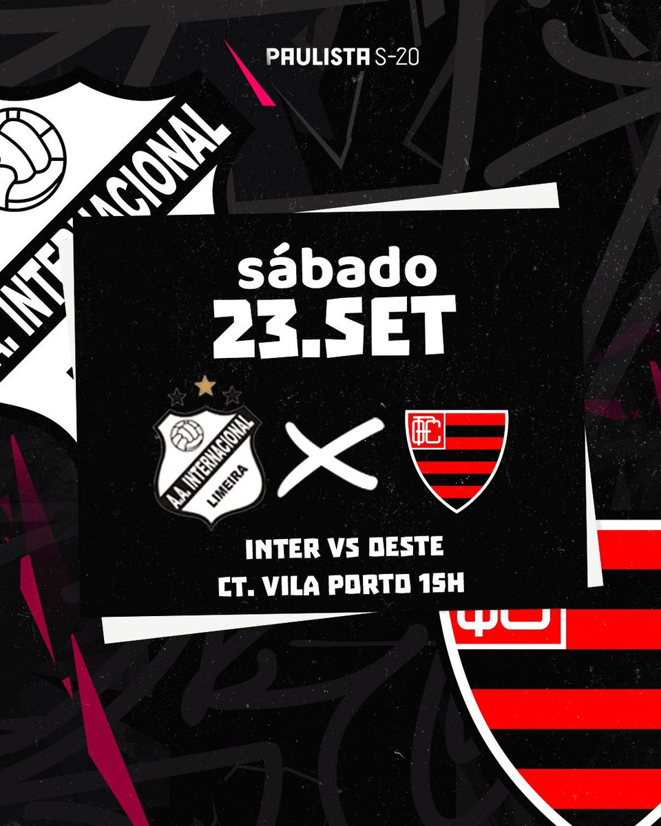 interdelimeira's tweet photo. PRÓXIMO DESAFIO! 🦁🔥

Neste sábado (23), ás 15h, o Leão enfrenta a equipe do Oeste pelo Campeonato Paulista SUB20.

#VAILEÃO
🦁🏁

#CriasDaBase #Internacional #Leão #VaiLeão #Inter #Paulistão #LeãoDaPaulista #TarchaSports #AgsDevice #alluri https://t.co/XseU1R6tkK