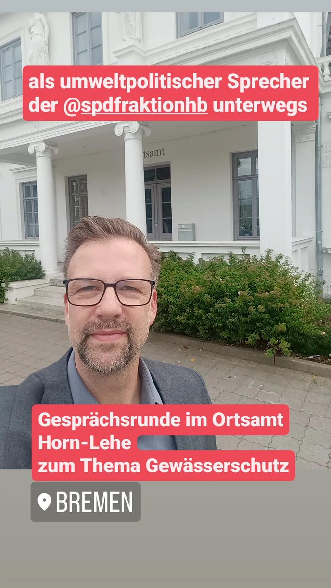Eines meiner Themen als umweltpolitischer Sprecher ist der #Gewässerschutz. Heute gab es eine interessante Gesprächsrunde im Ortsamt Horn-Lehe #Bremen .