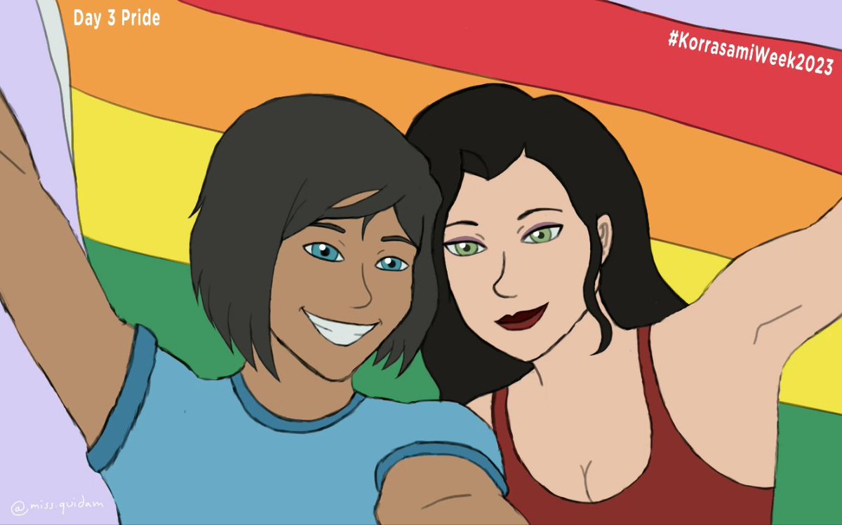miss_quidam's tweet photo. Korrasami Week 2023
Day 3 : Pride 🏳️‍🌈
#korrasami #korrasamiweek #korrasamiweek2023 #avatarkorra #TheLegendOfKorra #asamisato https://t.co/LgefGHRrUB
