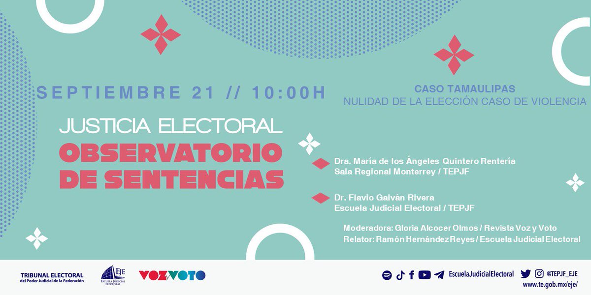 gelqurent's tweet photo. SÚPER enriquecedora platica con: 
🔸 Gloria Alcocer 
🔸 Dr. Flavio Galván 

👉🏻 Sobre CASO #TAMAULIPAS, SUP-JRC/101/2022. Con temas como: 

- elegibilidad 
- cadena de custodia
- indebida participación de servidor@s públic@s
- intervención del crimen organizado y violencia generalizada

430 páginas y más de 3 horas de sesión desmenuzadas 🙌🏻👌🏻

¡No se la pierdan!