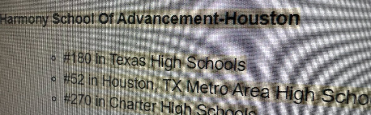 DokmenTx's tweet photo. Congratulations to @HarmonyEdu @hpshoustonnorth being one of the top ranked high schools in Houston and Texas. @jarvisjohnsontx @StaciforTexas @whitmire_john @JacksonLeeTX18 @AnhGilmoreHTX @KaanCamuz https://t.co/t8zC4Jbhsb