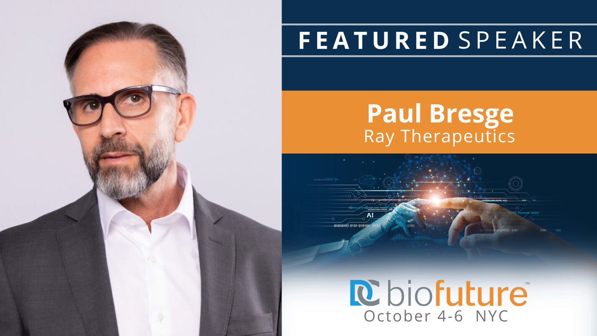 Ray Therapeutics, Inc. (@raytherapeutics) on Twitter photo Our CEO Paul Bresge will be speaking on Oct 5 at <a href="/lottenypalace/">Lotte NY Palace</a> in NYC at
3 pm - Rewriting the Code: Navigating the Frontier of Gene & Cell Therapy
<a href="/leilei_wuu/">Lei Lei Wu</a> <a href="/endpts/">Endpoints News</a> will be moderating the panel. Other panelists include <a href="/jura_bio/">JURA Bio, Inc.</a> <a href="/AurionBiotech/">Aurion Biotech</a> <a href="/immusoft/">Immusoft Corporation</a> <a href="/ExcisionBio/">Excision BioTherapeutics</a> Our CEO Paul Bresge will be speaking on Oct 5 at <a href="/lottenypalace/">Lotte NY Palace</a> in NYC at
3 pm - Rewriting the Code: Navigating the Frontier of Gene & Cell Therapy
<a href="/leilei_wuu/">Lei Lei Wu</a> <a href="/endpts/">Endpoints News</a> will be moderating the panel. Other panelists include <a href="/jura_bio/">JURA Bio, Inc.</a> <a href="/AurionBiotech/">Aurion Biotech</a> <a href="/immusoft/">Immusoft Corporation</a> <a href="/ExcisionBio/">Excision BioTherapeutics</a>