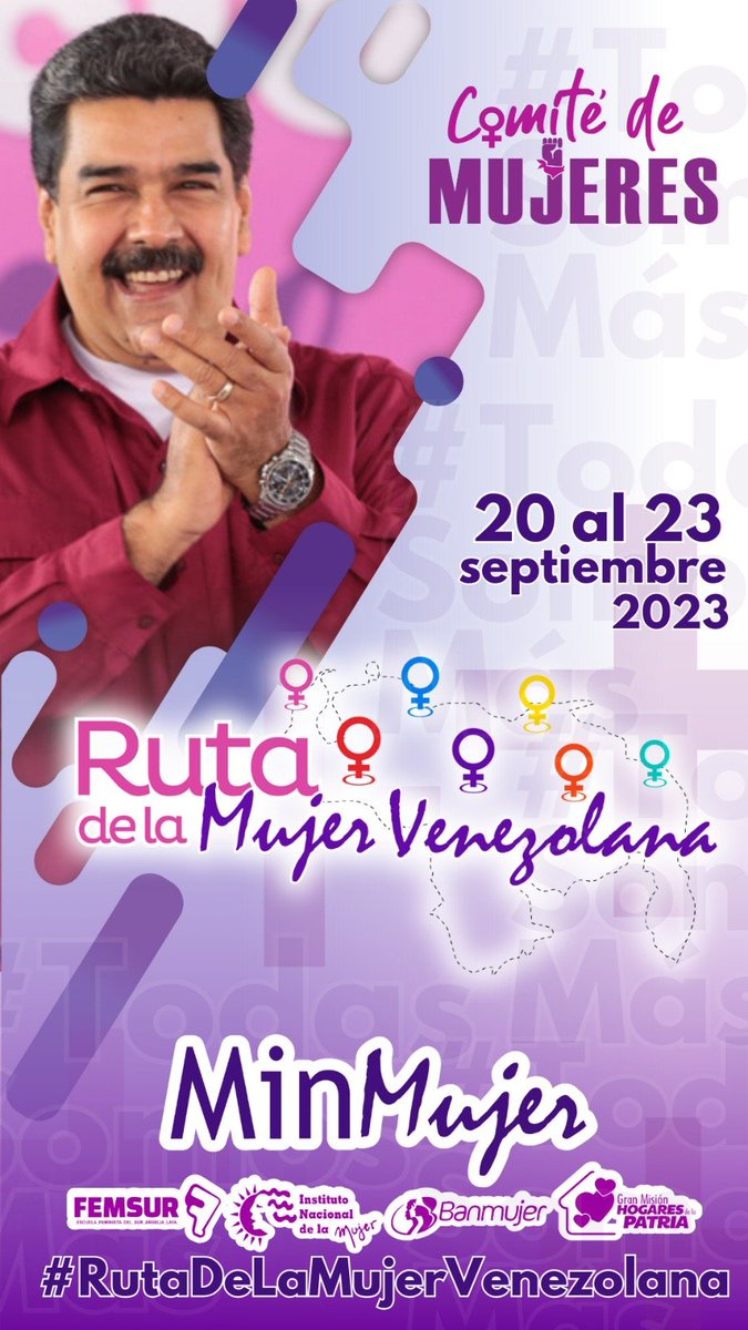 #21S #RutaDeLaMujerVenezolana
#GuaicaipuroConManoDura 

<a href="/NicolasMaduro/">Nicolás Maduro</a> 
<a href="/d_guzmanl/">Diva Guzmán</a>