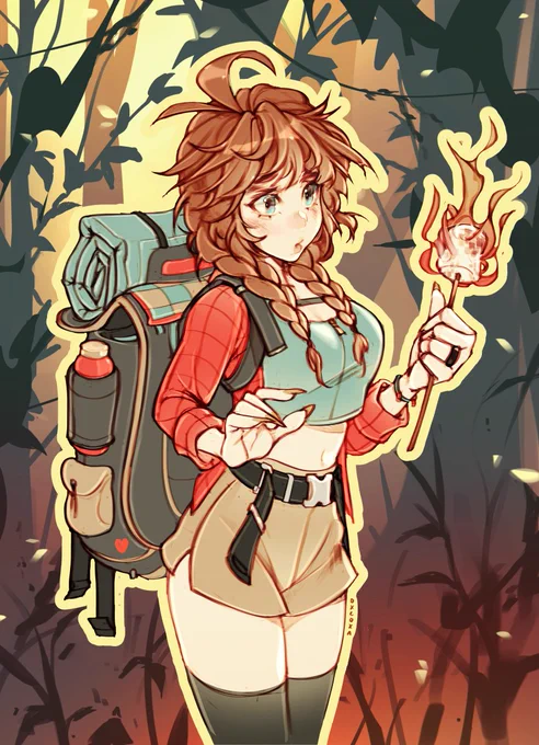 Camping Girl Cory  September Print and Pin Club designs! 