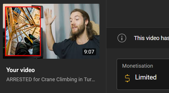 Yet another video demonetized on YT for simply TALKING about something that happened to me.

This is getting ridiculous now 😂