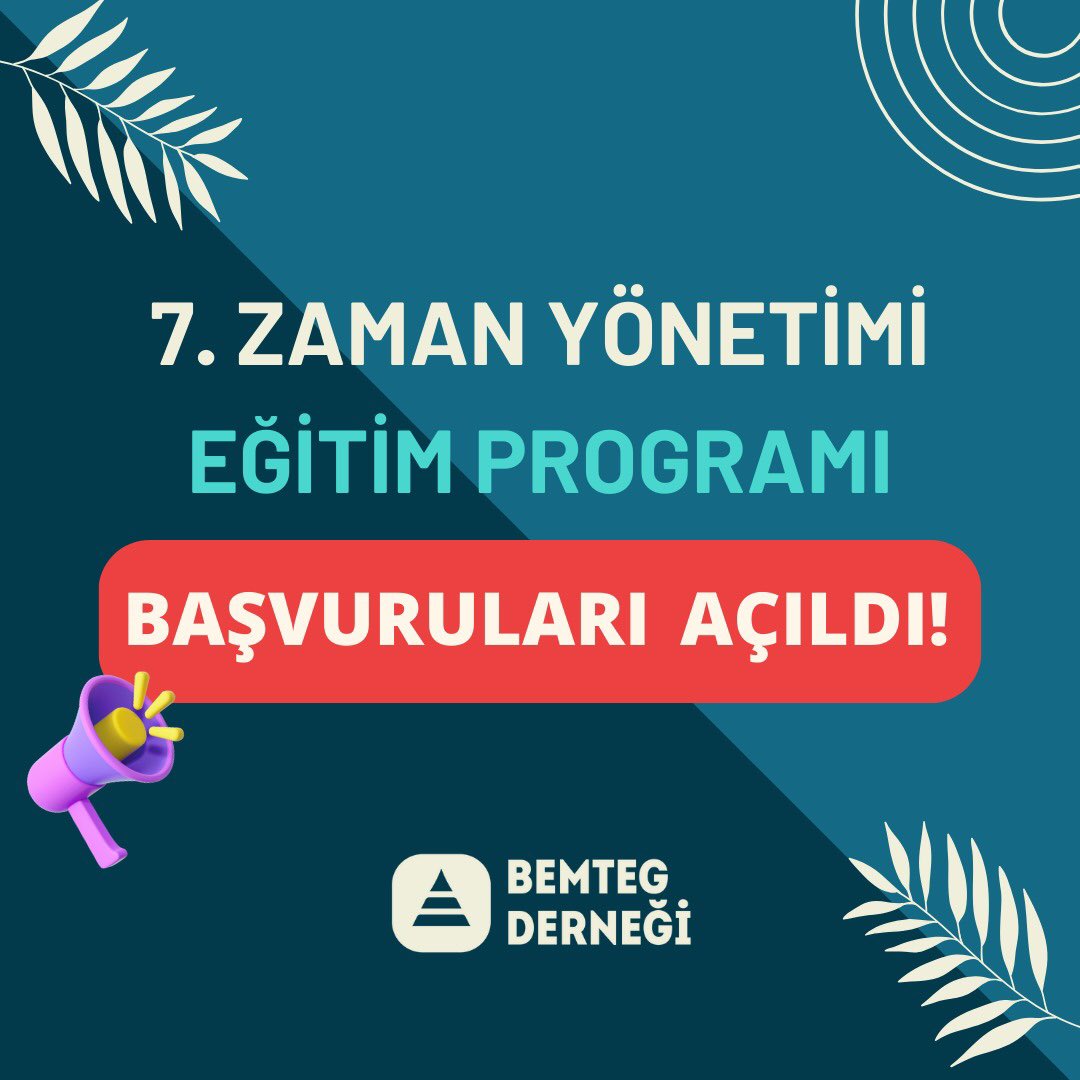 Bemteg21's tweet photo. Selamlar Sevgili Bemtegliler🌿

⌛ 7. Zaman Yönetimi Kampımızın Başvuruları Açıldı 🥳🎉

‼️ Birinci aşama başvuruları için son tarih 4 Ekim Çarşamba 23.59

‼️Lise ve lisans programlarında olan adayların başvuruları kabul edilmektedir.

 Başvuru Formu: https://t.co/1j0RvqSBN2 https://t.co/nQ4JHOWYkD