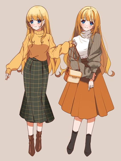 「blonde hair long skirt」 illustration images(Latest)｜4pages
