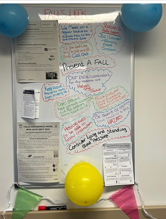 Falls week 🎈 check out our falls board thanks to Tammy from station 4 fall team
