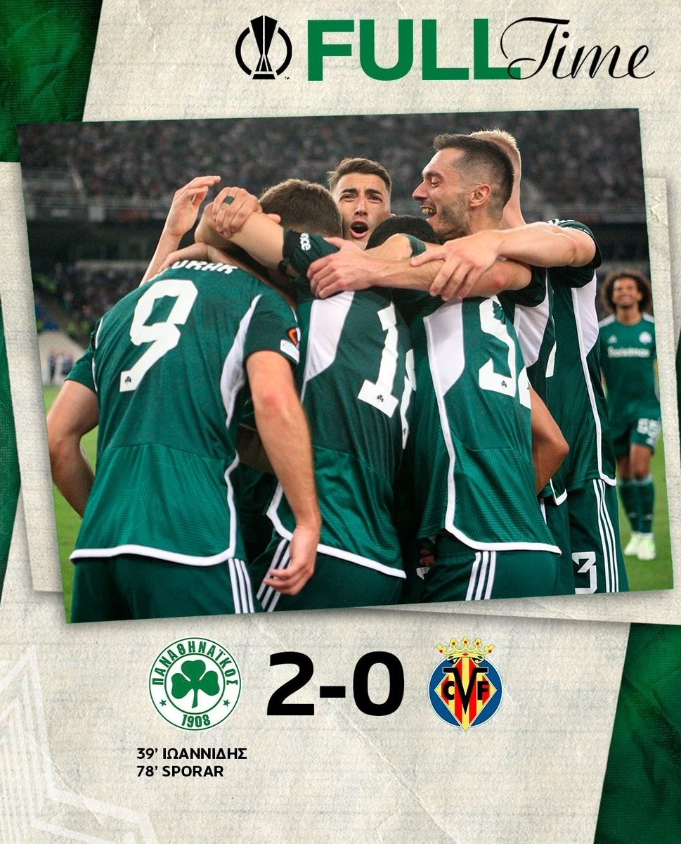Beating Villarreal is not for everyone (Panathinaikos rizz)