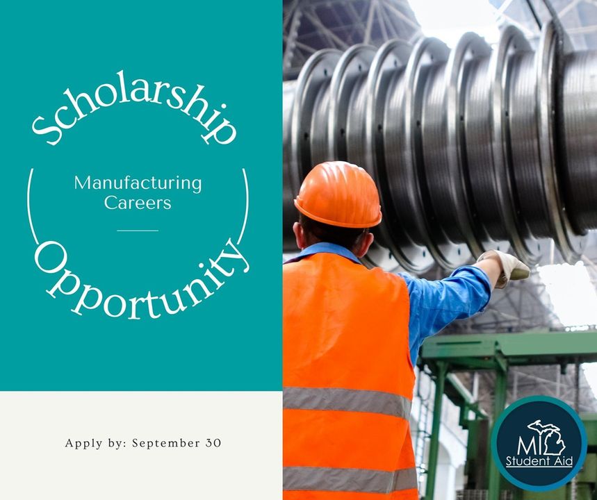 mistudentaid's tweet photo. Nuts, Bolts and Thingamajigs is providing scholarships up to $3,500 for students interested in pursuing manufacturing careers. Students can attend trade schools, community colleges or universities ➡️ https://t.co/n82B9VZKYC https://t.co/NYmapBv9PZ