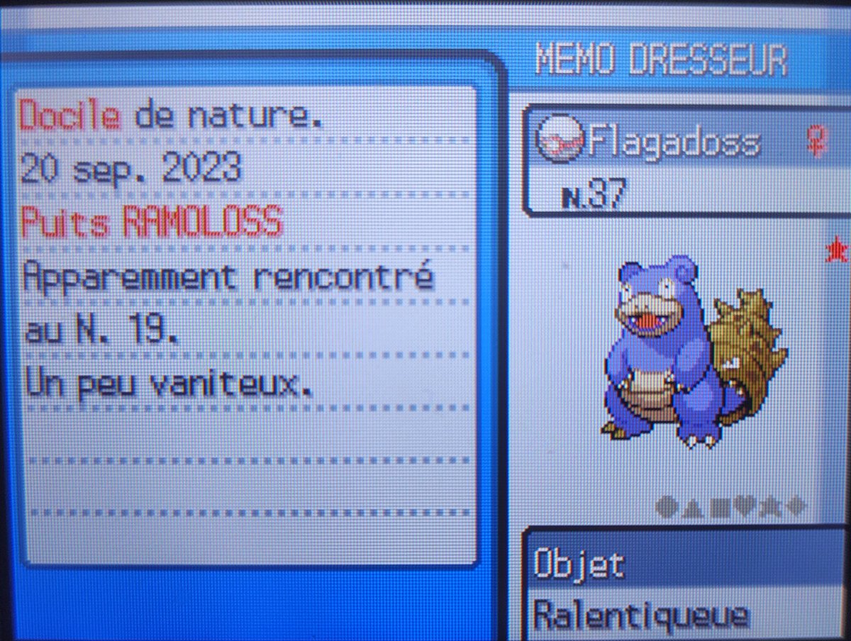 Ramoloss shiny en 19798 rencontres au puit Ramoloss, Flagadoss est un shiny magnifique que je voulais depuis pas mal de temps !