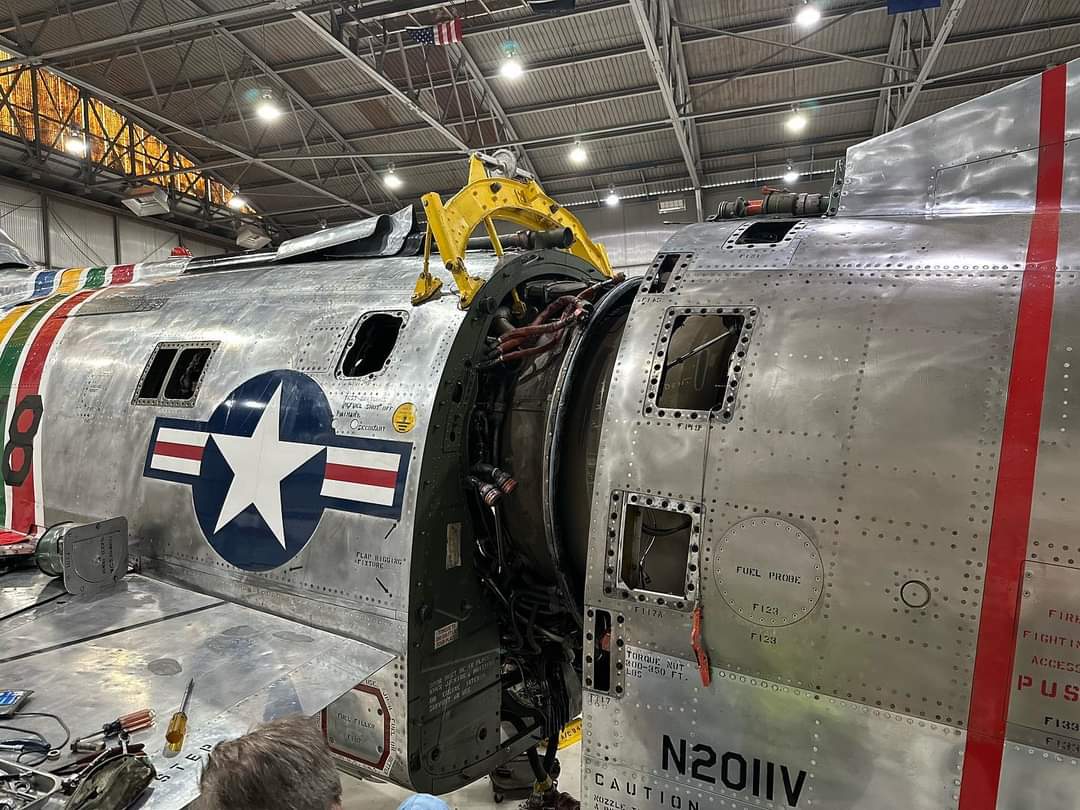 GrinnelliDesign's tweet image. The tail section completely removed. This week has been an absolutely amazing experience. To be able to put hands on and help with the aircraft we are making for @eagledynamics #dcsworld #F100D has been something Grinnelli will treasure forever.