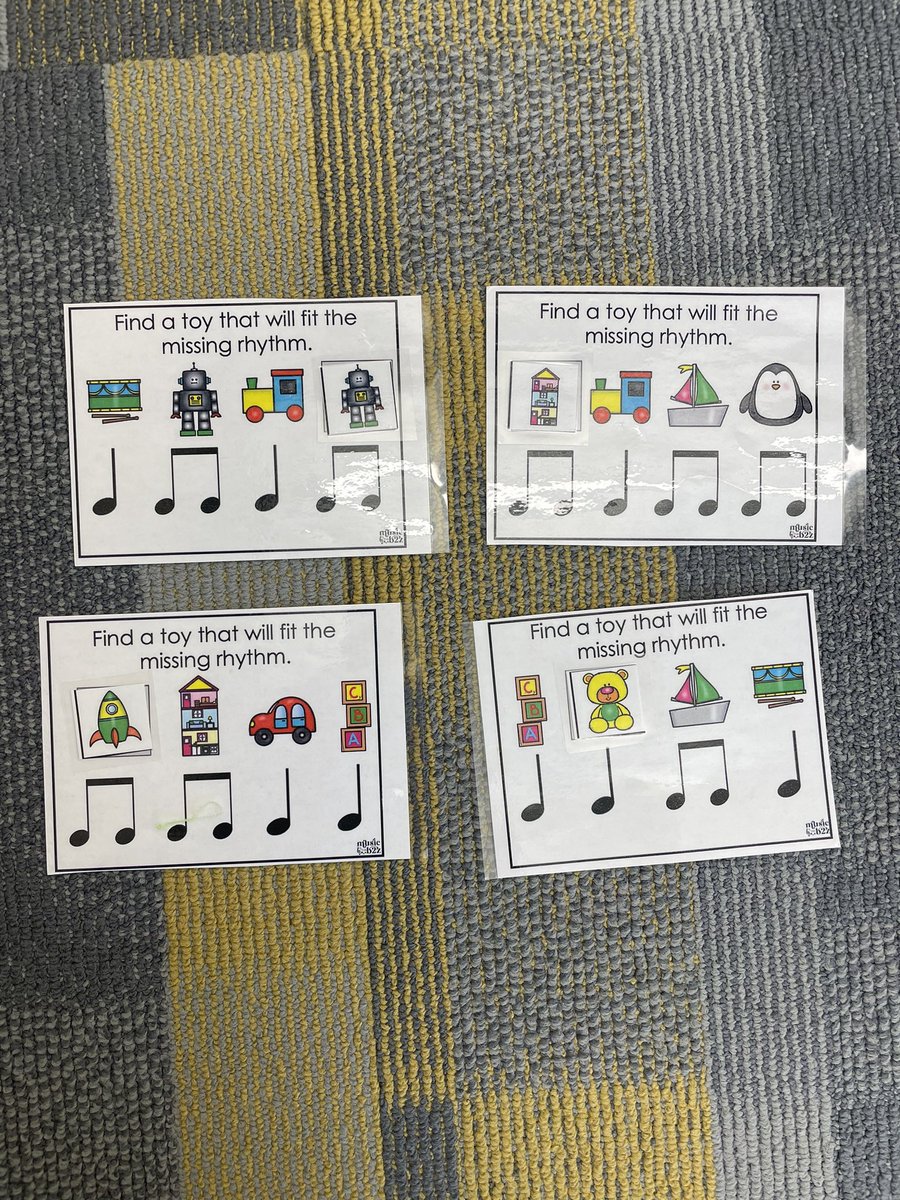Literacy in music? Absolutely! Swipe to see what I mean. Students had to find the toy that matched the rhythm. They were so proud- those smiles say it all! 😍🎵 <a href="/GulphPBIS/">Gulph PBIS</a>