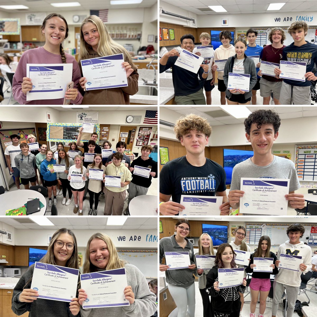 This week 98 students passed their <a href="/ServSafe/">ServSafe</a> Allergens exams! They worked so diligently on their training all week. 

Here are a few proud faces 😃 <a href="/awlshs/">A. W. High School</a> <a href="/awgenerals/">Anthony Wayne Local Schools</a> <a href="/pentacareerctr/">Penta Career Center</a> 👏🏻👏🏻👏🏻 #FutureReady #SuccessReady