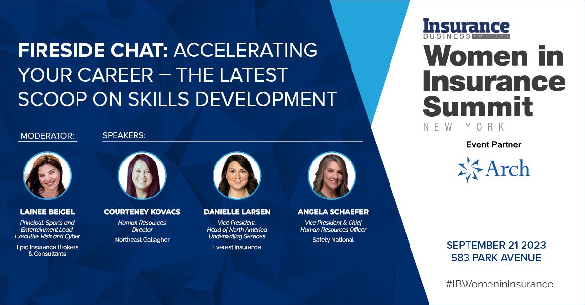 Get ready to accelerate your career! Up next is our Fireside Chat on Skills Development at the #IBWomenInInsurance New York! Don't miss this chance to supercharge your career! Learn more here: hubs.ly/Q0231mw20