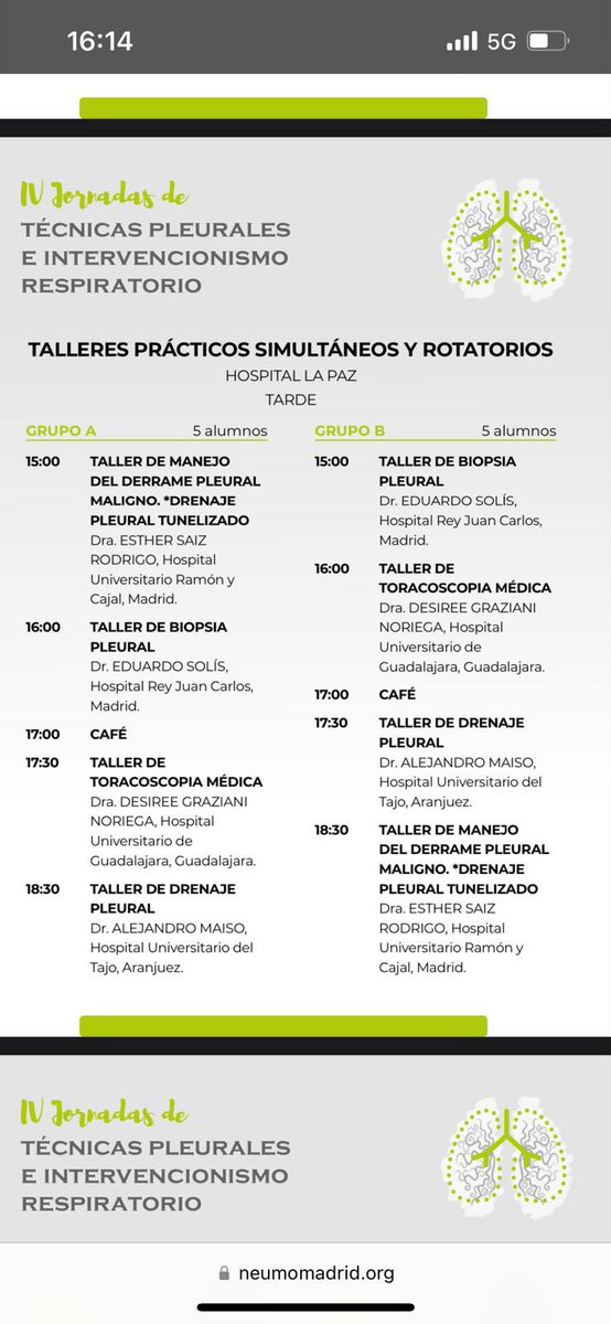 Una maravilla ver crecer a nuestros residentes. La Dra. Adriana Rodríguez ha asistido a las jornadas de Técnicas Pleurales e Intervencionismo Respiratorio.
<a href="/arperojo/">arperojo</a> <a href="/Solisariego/">Eduardo Solís</a> 
Muchas gracias a los directores y organizadores del curso 😍💪🏼💪🏼