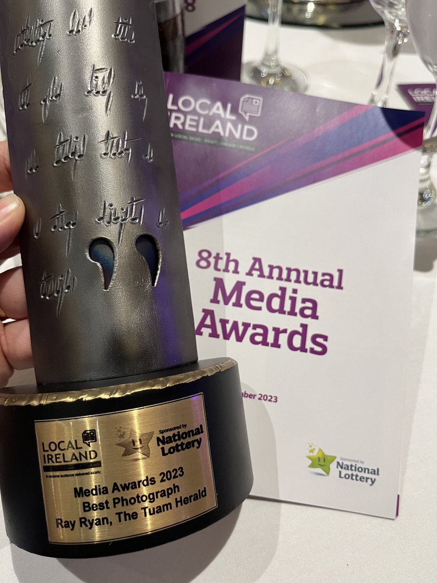 Honored to win Photograph of the Year at the Annual Local Ireland Media Awards ⁦@TuamHerald⁩ ⁦@local_ireland⁩ ⁦@Galway_GAA⁩ #hurling