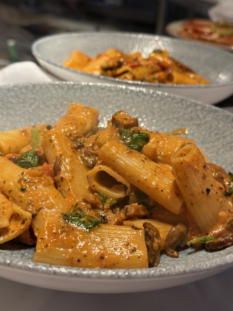 Paradiso Restaurant (@ristoparadiso) on Twitter photo The Italian Sausage Rigatoni is waiting for you...
House-made Italian sausage, mushrooms, roasted red peppers, spinach in a roasted garlic rose sauce. Delicious!
Open for lunch and dinner in <a href="/OakvilleDwntown/">Downtown Oakville</a> & <a href="/DTBurlingtonON/">Downtown Burlington</a>!
#SupportLocal #ParadisoFresh #BurlOn #DTOakville The Italian Sausage Rigatoni is waiting for you...
House-made Italian sausage, mushrooms, roasted red peppers, spinach in a roasted garlic rose sauce. Delicious!
Open for lunch and dinner in <a href="/OakvilleDwntown/">Downtown Oakville</a> & <a href="/DTBurlingtonON/">Downtown Burlington</a>!
#SupportLocal #ParadisoFresh #BurlOn #DTOakville