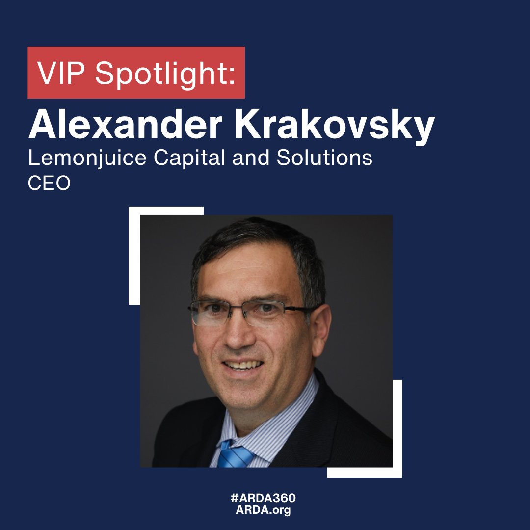 We're putting the spotlight on our VIP member Alexander Krakovsky, CEO of <a href="/Lemonjuicetime/">Lemonjuice Capital & Solutions</a>. For 7 years, Krakovsky has led the charge in transforming timeshare resorts facing market value depreciation. Learn more about our VIP Members here: bit.ly/3OBnsSF #ARDA360