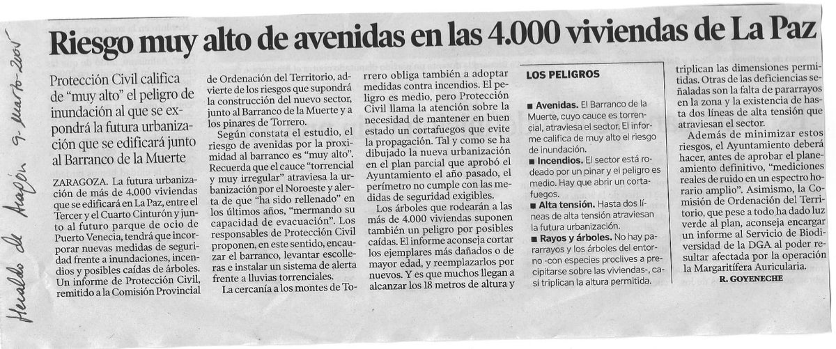🌐 Si no tienes tiempo para hacer las cosas bien...

Créditos ➕ Bonus Track

La hemeroteca, bendita hemeroteca!

Heraldo de Aragón 09/03/2005

¿Queremos más evidencias ante una realidad?