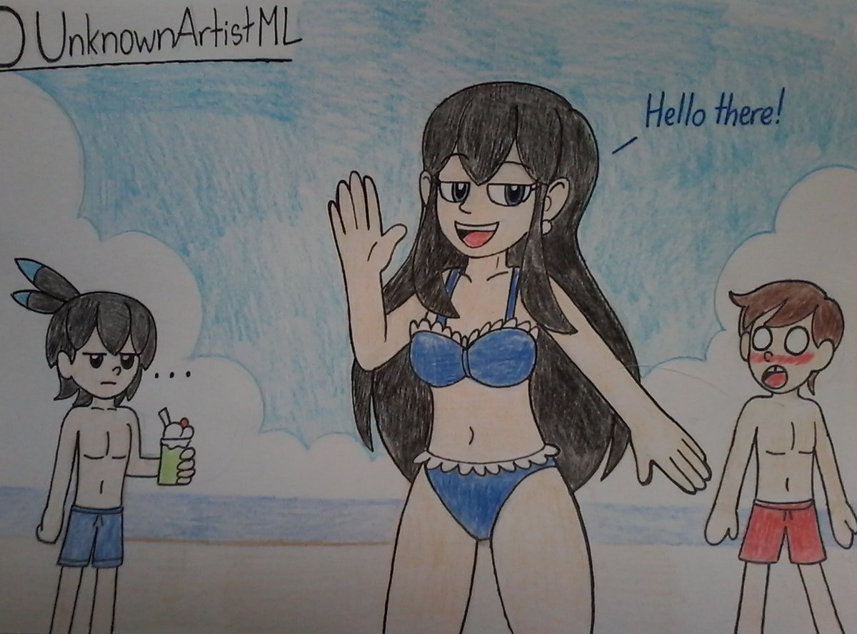 [OC ART]
Miyuki seems to enjoy her last summer day at the beach.
This beautiful mother is also kind of a 'show-off', too.

❤️&🔃 are appreciated!
#UnknownArtistML #TraditionalArt #SummerArt #OC #OriginalCharacter