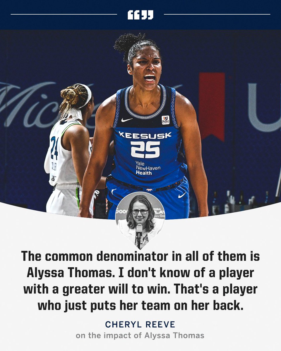 Lynx head coach Cheryl Reeve has high praise for MVP candidate Alyssa Thomas 👏