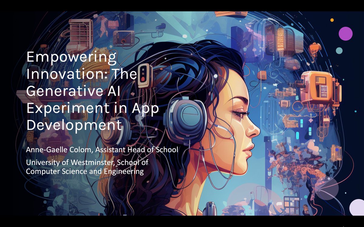 Very excited to be presenting tomorrow at CREATech'23, where I will demonstrate how GenAI can help us produce a fully functioning mobile app in 15 minutes #GenAI #ChatGPT #mobileApp #WeAreWestminster linkedin.com/showcase/creat…
createch.london/news <a href="/UniWestminster/">University of Westminster</a>