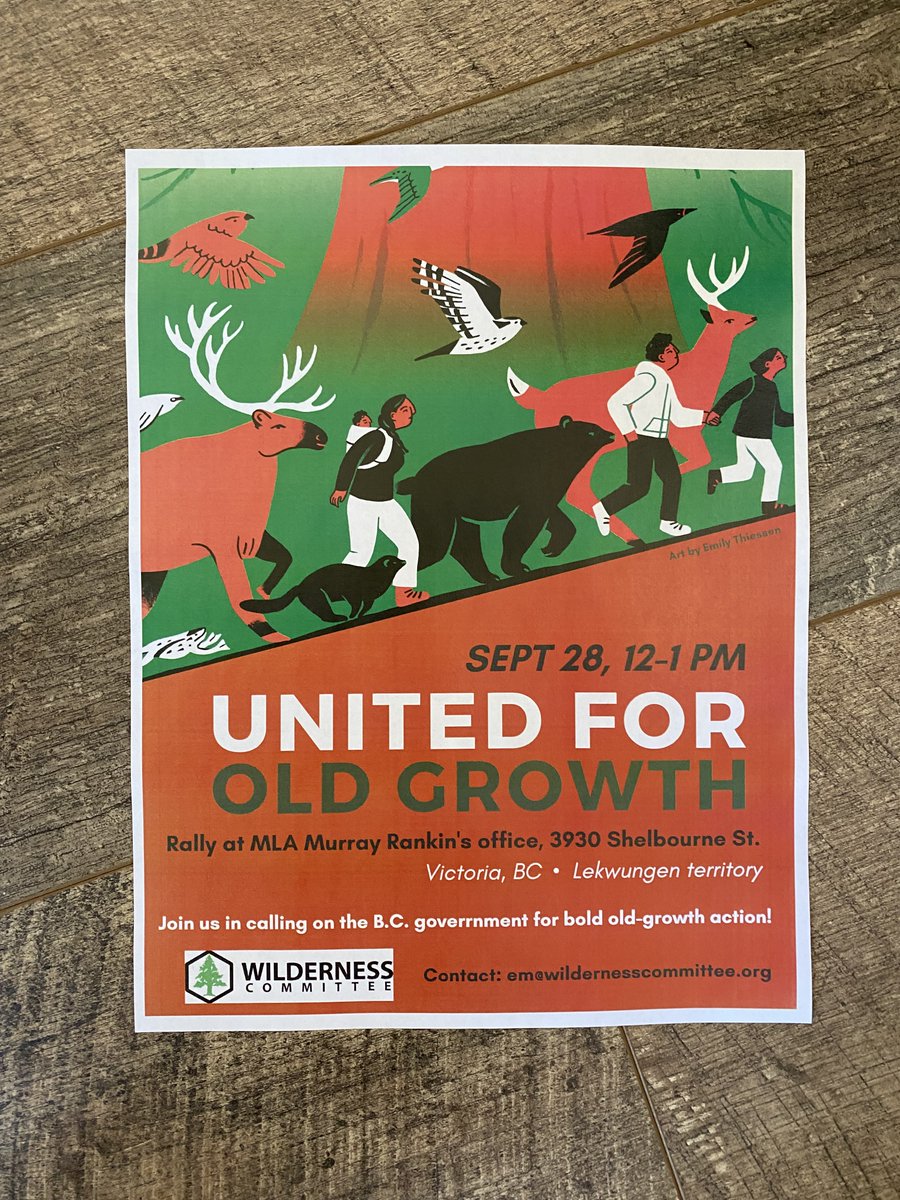 TorranceCoste's tweet photo. This is one week away!! 

Events are being organized in ridings all across BC, part of the Day of Action for Old Growth Forests. I'll be at the one outside MLA Murray Rankin's Oak Bay-Gordon Head constituency office --see you there?

https://t.co/sWI2Bs8Lkt #bcpoli #yyjevents https://t.co/p0bBozQU5R