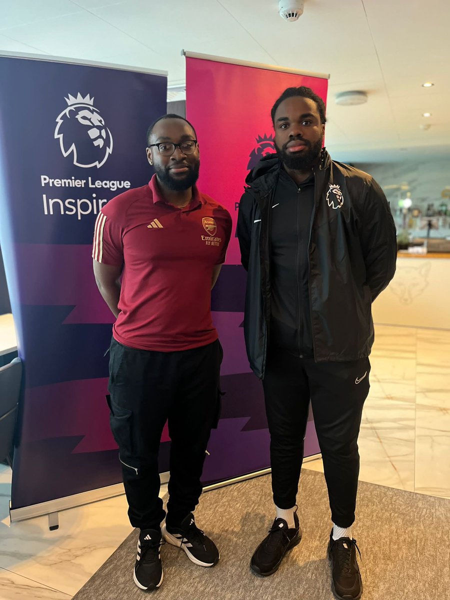 wearebcoms's tweet photo. πΈ @_samakpan and @BriDeLaBri, BCOMS Masterclass alumni, lighting up the Premier League Community Academy event at King Power Stadium! βοΈ! πβ½ #BCOMS #CommunityLeaders #FootballInspiration https://t.co/N4XbAOJ1Qh