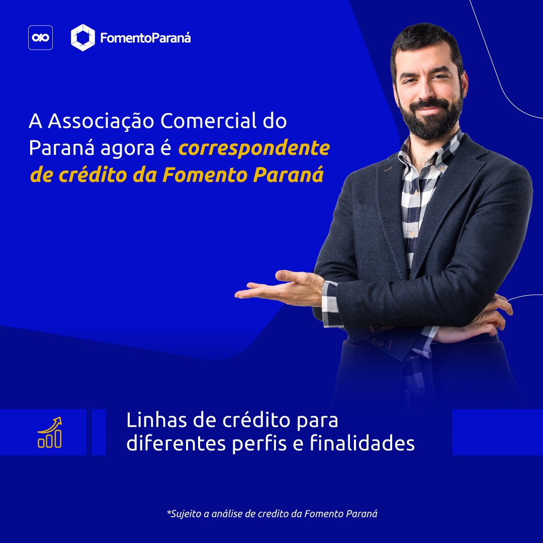 ACPDigital's tweet photo. Você sabia que pode obter empréstimo para a sua empresa com taxas especiais?
Com a parceria ACP e Fomento Paraná, é possível contratar linhas de crédito para diferentes finalidades.

Conheça as opções no link abaixo!

🔗 https://t.co/0zfrmLpVx5

#ACPDigital https://t.co/NtlYLMS5HV