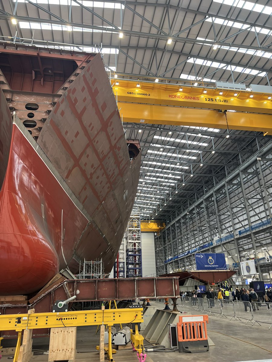 MrsBrown_DT's tweet photo. Did some weekend CPD when I got to go to my husbands work for the keel laying event for #HMSActive. Amazing to see remarkable works of engineering and manufacturing in person! Thank you @Babcockplc ⛴️ #hmsventurer #type31frigate https://t.co/UoLMZdMuCh