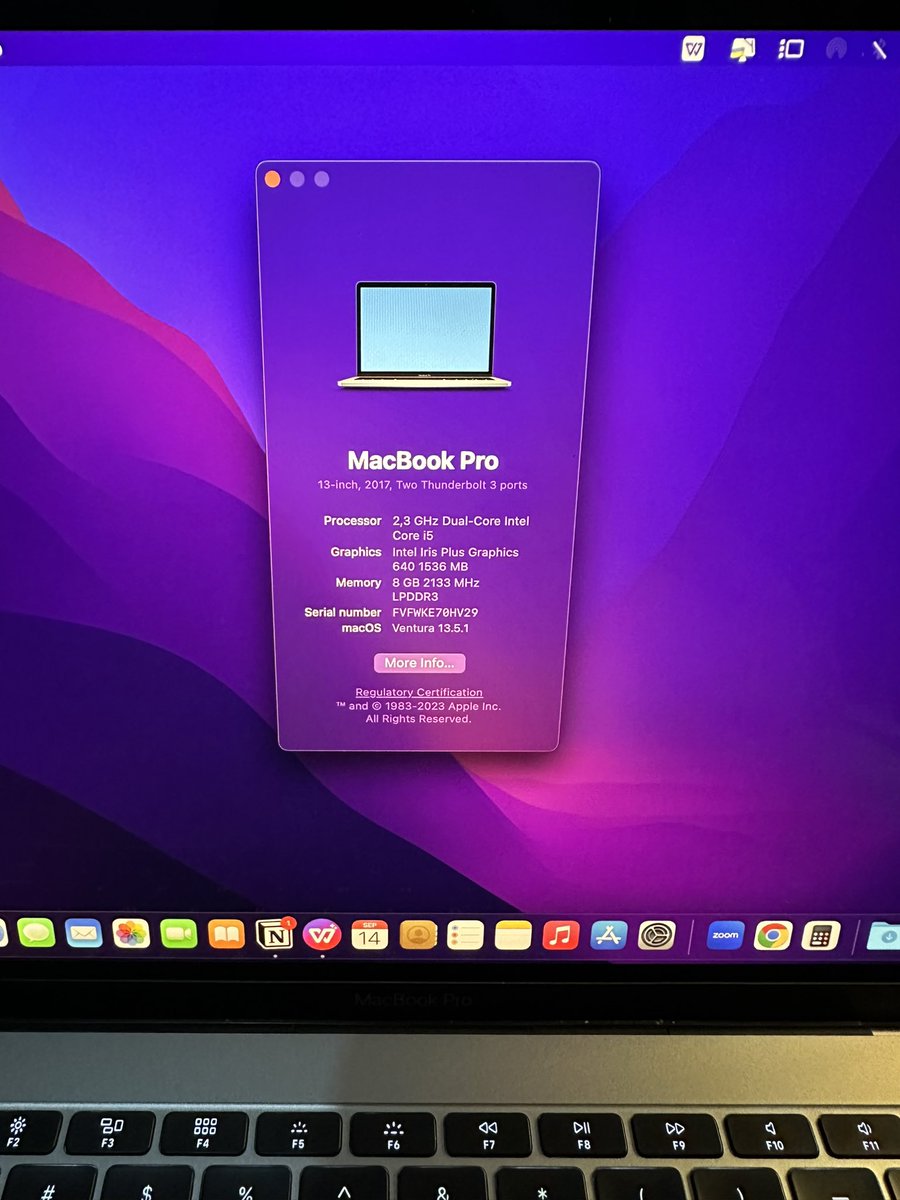 elharjogiyono's tweet image. Jual WTS Macbook pro 2017 i5 8/265 Non touchbar. 
Fullset (box - Sticker - Charger) 
Cc rendah jarang terpakai, 
Mulus 99% tidak ada dent lecet body
Info lanjut bisa dm or komen 🫶
#jualmacbook #apple #macbookpro #macbook #belimacbook