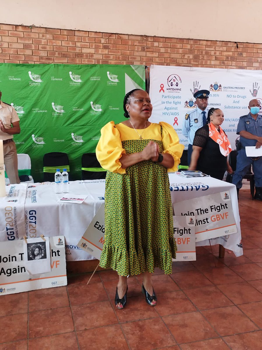 MMC Peggy de Bruin participated in a march against GBV & femicide in Mabopane. This was followed by an engagement with different stakeholders & a door-to-door GBV awareness campaign. #StopGBV #ThePeoplesGovernmentinAction