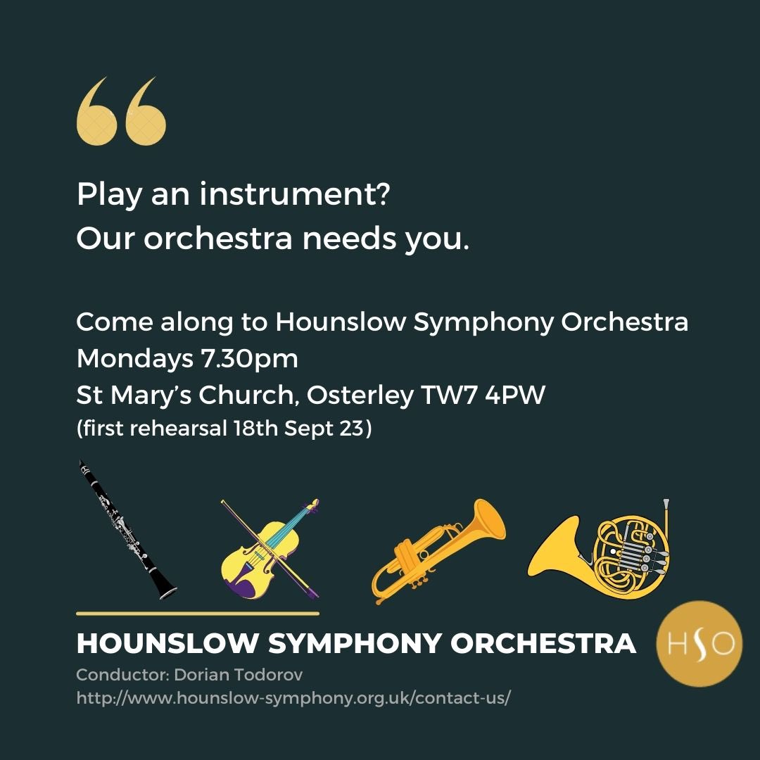 Musicians in west / southwest London.. come and play with HSO! @HounslowSO