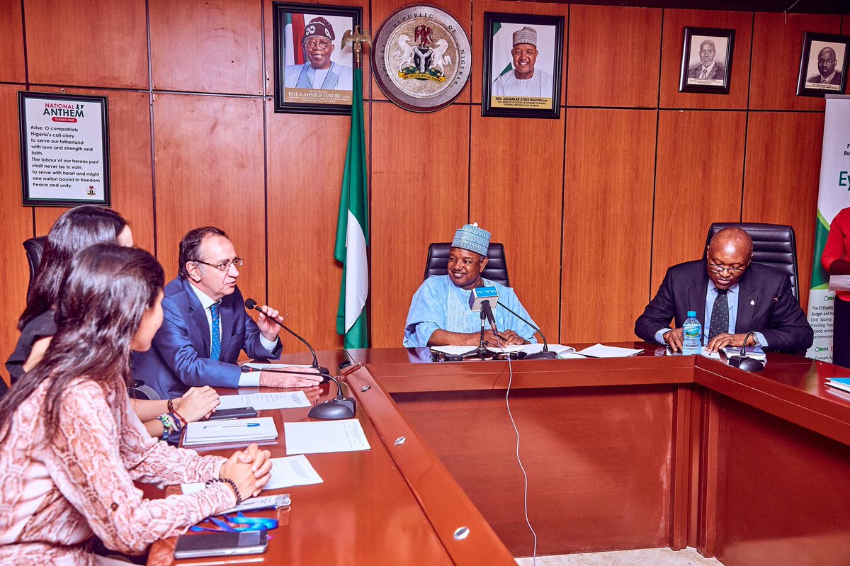 atikuabagudu's tweet photo. Earlier today, I hosted a courtesy visit from the distinguished Ambassador of Spain, Juan Ignacio Sell. This visit laid the foundation for a meaningful dialogue and collaboration between our nations.
#NigeriaSpainRelations
#InvestmentOpportunities
#CollaborationForProgress
#RenewedHope2023