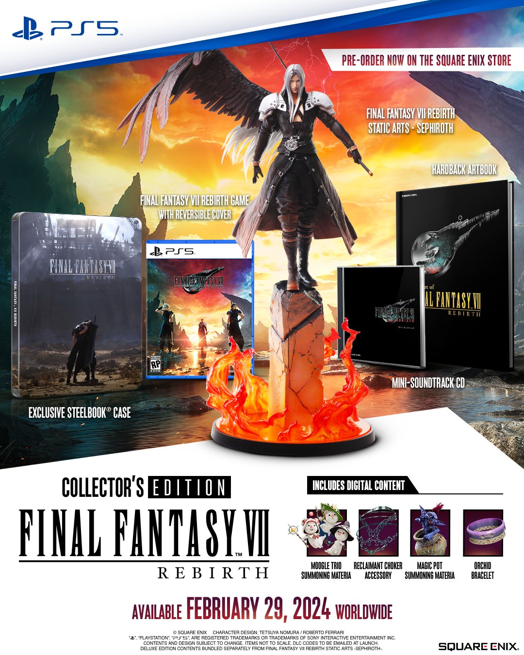 FINAL FANTASY VII on X: Pre-order the Final Fantasy VII Rebirth  Collector's Edition, featuring a 19 inch Sephiroth statue, from the Square  Enix Store while stocks last:  Are you ready for