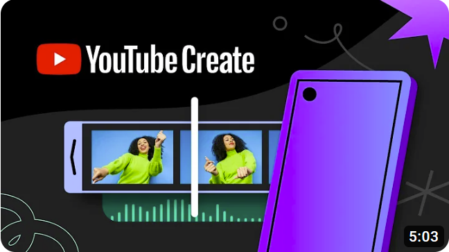 O YouTube criou um novo aplicativo para celulares Android de edição de Vídeos.
Esse App se chama YouTube Create, está em fase beta ainda, e só foi liberado em alguns países.
Não tem para o Brasil ainda, mas deve chegar em breve.

#MadeOnYouTube