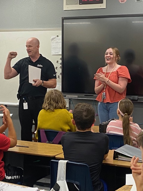 CONGRATULATIONS Mrs. Sprague and Ms. Bryant!!! Highest student growth scores in ELA for 7/8th and 6th grades.  We are so proud of you!!! <a href="/DrFinchDVUSD/">Curt Finch, PhD</a>