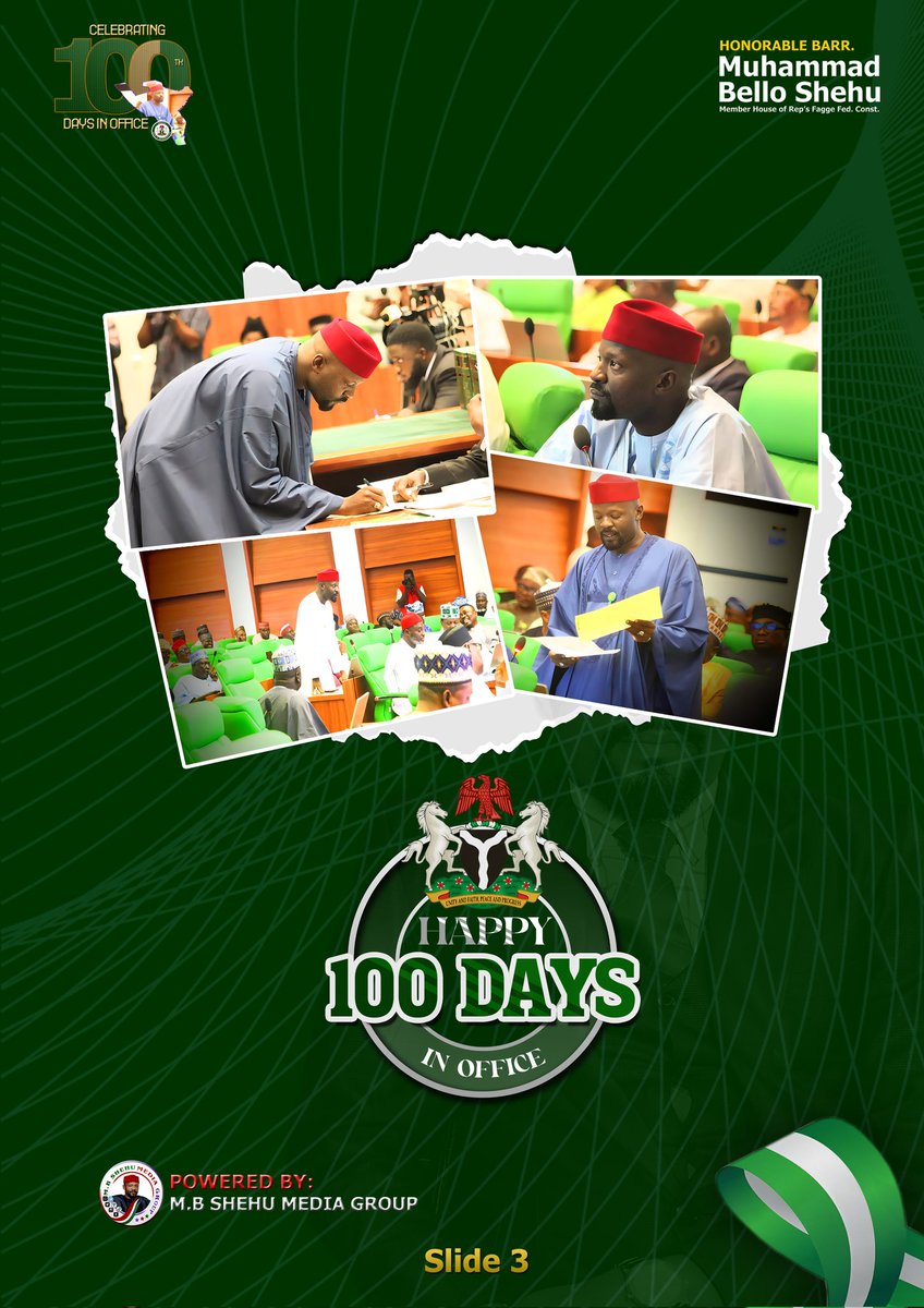 Some of our achievements and activities within 100 Days in office.