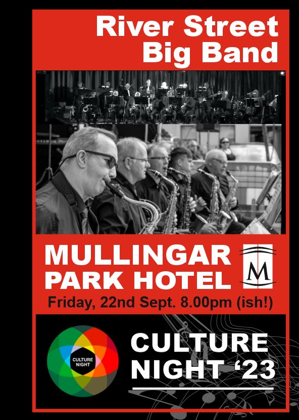 Frank Walsh (@franktullamore) on Twitter photo The River Street Big Band will offer a whistle-stop tour from the famous big-band era hits through to modern brass-infused classics - something for everybody, live, with that big brass sound! #culturenight <a href="/ArtsWestmeath/">Westmeath Arts</a> <a href="/westmeathcoco/">Westmeath County Council</a> <a href="/mullingarpark/">Mullingar Park Hotel</a> The River Street Big Band will offer a whistle-stop tour from the famous big-band era hits through to modern brass-infused classics - something for everybody, live, with that big brass sound! #culturenight <a href="/ArtsWestmeath/">Westmeath Arts</a> <a href="/westmeathcoco/">Westmeath County Council</a> <a href="/mullingarpark/">Mullingar Park Hotel</a>