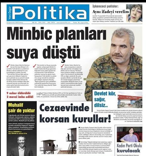 Zana_Dnz_'s tweet photo. İşgalci Türk devletinin Minbic'e dönük çeteler eliyle gerçekleştirdiği saldırıların detaylarını Minbic Askeri Meclisi Sözcüsü Şervan Derwîş anlattı.
#Minbic 
#ŞervanDerwîş

https://t.co/yWnhLiKYzk https://t.co/5a1VrQa7Q9