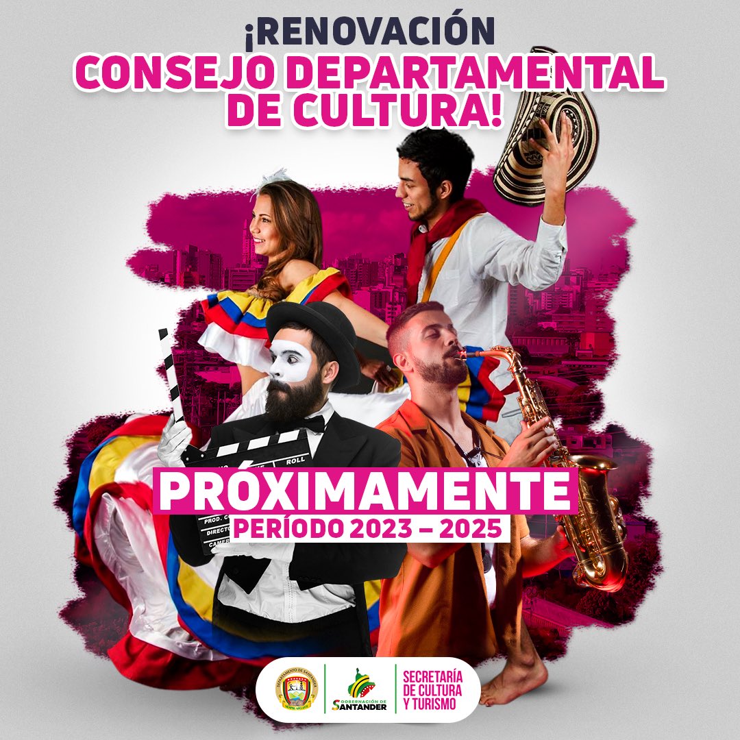¡Prepárense! 

🗣️En pocos días artistas, creadores y gestores culturales podrán inscribirse en la convocatoria pública para conformar el Consejo Departamental de Cultura 2023 - 2025. 

Concertación, vigilancia y control de la gestión para el sector. 🙌🏼✅