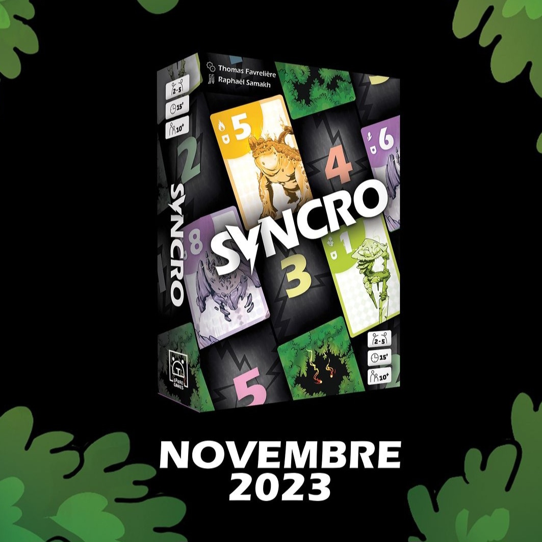 FAVRELIERE Thomas (@thomasfav79) on Twitter photo Soyez prêt à coopérer sans parler dans SYNCRO .
Un jeu malin et addictif pour toute la famille à amener partout avec vous !
SYNCRO, un jeu de @thomasfavreliere et illustré par @raphaelSamakh, édité par <a href="/GrrreGames/">GRRRE GAMES</a> à paraitre en Novembre 2023 dans toutes vos bonnes boutiques ! Soyez prêt à coopérer sans parler dans SYNCRO .
Un jeu malin et addictif pour toute la famille à amener partout avec vous !
SYNCRO, un jeu de @thomasfavreliere et illustré par @raphaelSamakh, édité par <a href="/GrrreGames/">GRRRE GAMES</a> à paraitre en Novembre 2023 dans toutes vos bonnes boutiques !