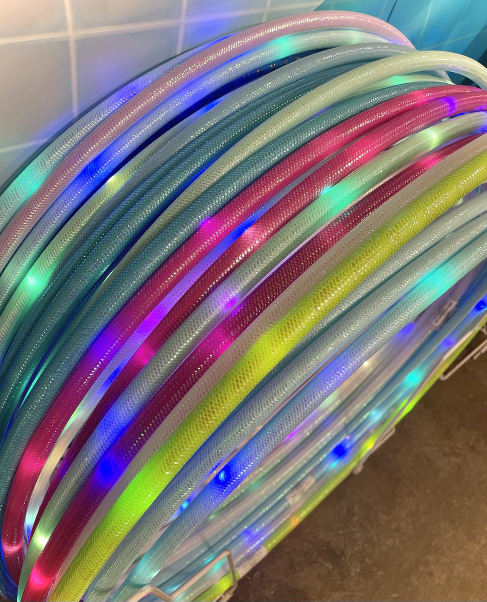 Light-up Designer Mesh hoops 😍✨ which color is calling your name? 

#madeforkids #outdoortoys #anewwaytoplay #toycommunity #hooping #activetoys