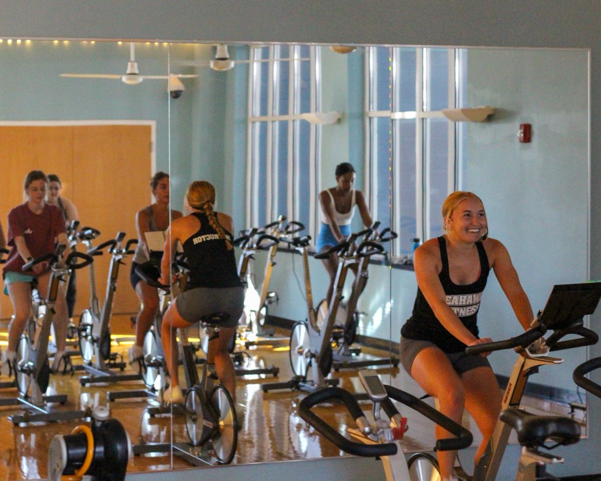 The semester is in full swing and we’ve fall-en in love with Group Fitness 🍁🍂