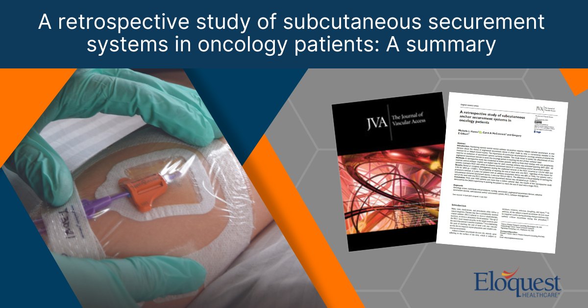 Eloquest's tweet photo. Check out the latest from the Eloquest Healthcare Blog. Click here to view a  "New Study Comparing Benefits of SecurAcath to Adhesive Securement Devices"  Contributed by guest author, Mickey Hawes, Read now! https://t.co/zWqS1WWuGc https://t.co/jmsJGc7ep7
