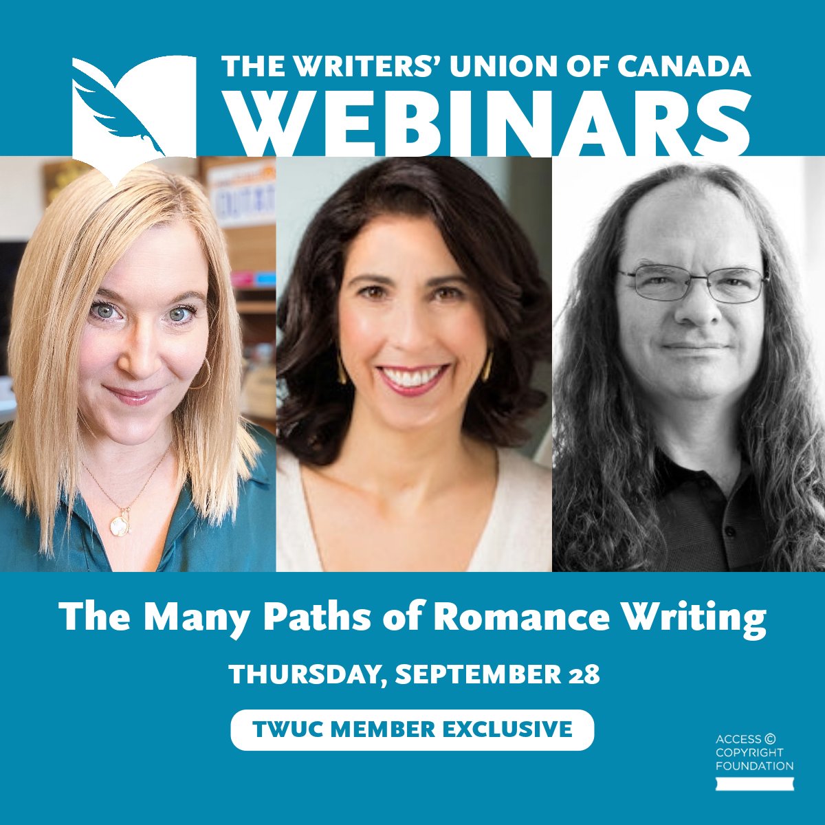 TWUC (@twuc) on Twitter photo Love is in the air! Join bestselling authors, Heather Grace Stewart and <a href="/saradesaiwrites/">Sara Desai - To Have and To Heist out now!</a> as they share the many paths of romance writing. 😍 Moderated by @trcovell. This is a member-exclusive #TWUCwebinar. Register now➡️ bit.ly/3sJyhe5 ❤️🔥📚 Supported by <a href="/AccessCopyright/">Access Copyright</a>. Love is in the air! Join bestselling authors, Heather Grace Stewart and <a href="/saradesaiwrites/">Sara Desai - To Have and To Heist out now!</a> as they share the many paths of romance writing. 😍 Moderated by @trcovell. This is a member-exclusive #TWUCwebinar. Register now➡️ bit.ly/3sJyhe5 ❤️🔥📚 Supported by <a href="/AccessCopyright/">Access Copyright</a>.