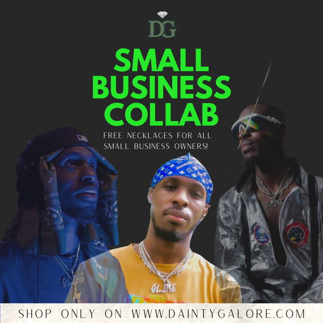 Small business collab is back! Do you or someone you know have a business? Grab a free necklace.. TODAY ONLY! No code needed🔥 daintygalore.com