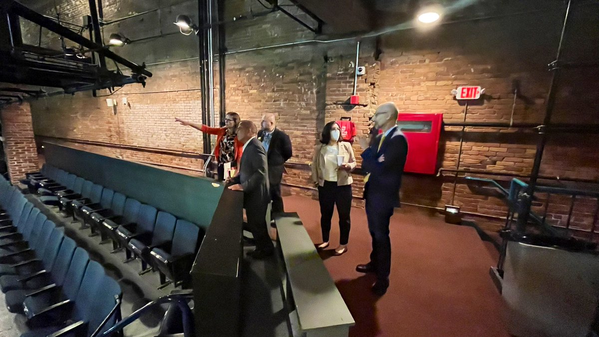 davidcicilline's tweet image. With thanks to the team @trinityrep for the tour and update today, @rifoundation is proud to be one of your partners.   We are lucky to have such a diverse and thriving arts and culture sector in RI!