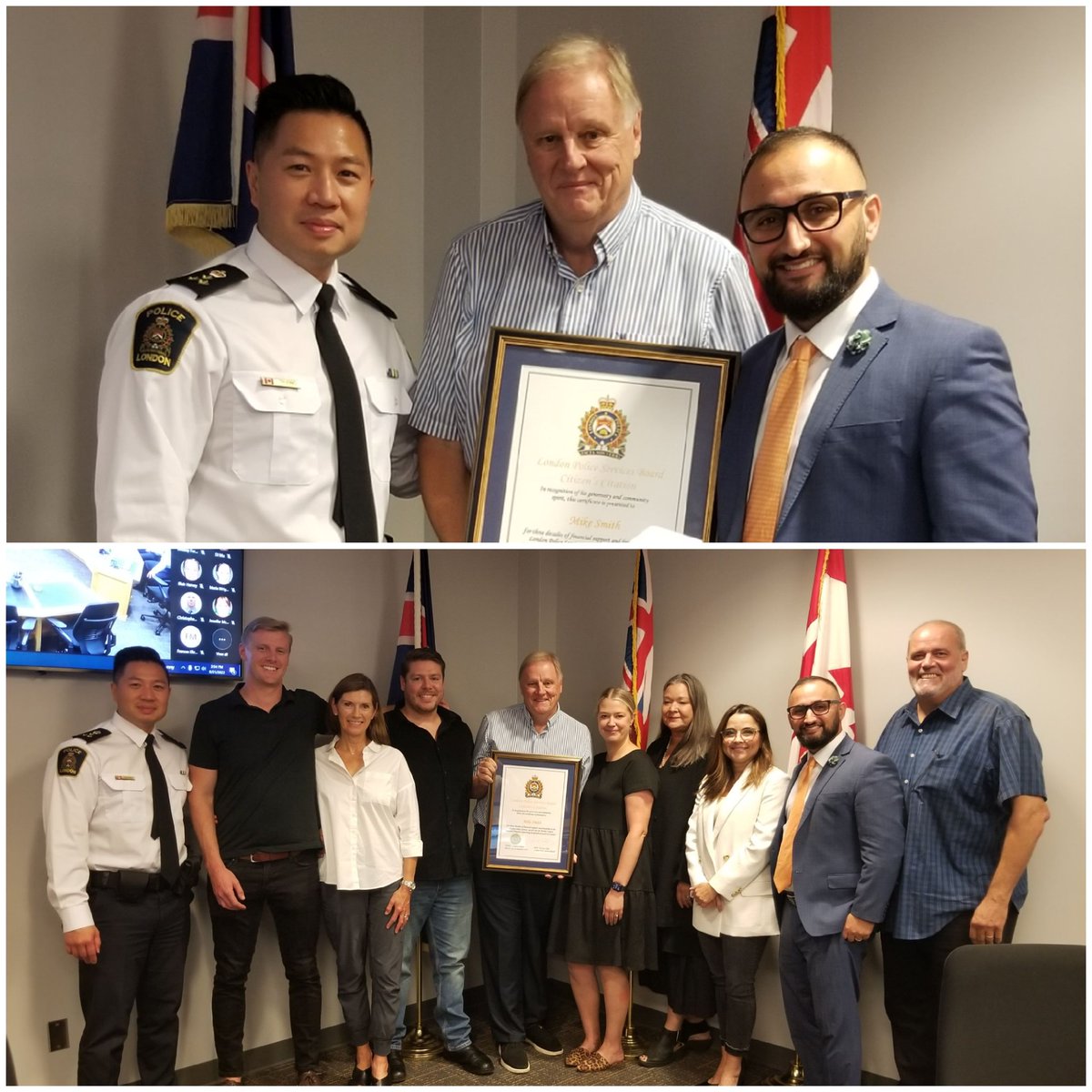 Today we presented an LPSB Citizen Citation to Mike Smith & Team @joekoolslondon for their financial & social support of LPS Rookie League Baseball & many other initiatives supporting at risk youth in #ldnont. You make our community a better place! #communitylove #reallifehero